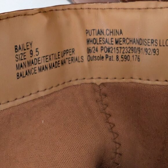 Falls Creek Women’s Bailey Cognac Fashion Combat Boot with Buckle Size 9.5M - Picture 7 of 7